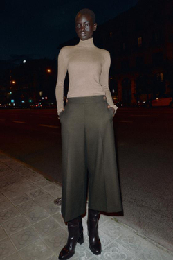 ZARA БРЮКИ-КЮЛОТЫ С ПУГОВИЦАМИ, КОРИЧНЕВЫЙ