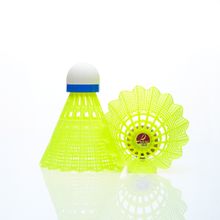 Воланы для бадминтона DOUBLE FISH JINQUE 103y ( нейлон/пробка), 6 шт, желтый