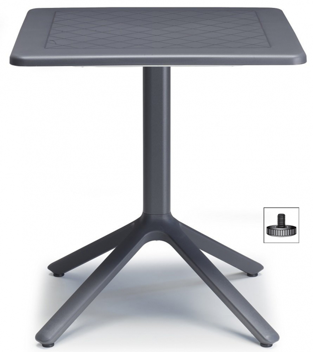 Стол пластиковый обеденный Scab Design Eco Fixed, антрацит