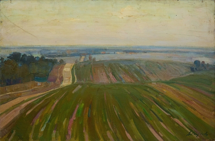 Картина Стрелова А.Е. "Весна на Черниговщине" холст/масло 59х89