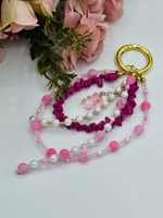 Обвес на сумку, брелок для ключей, подвеска авторская ручная работа с натуральными камнями "МИМИНИШНЫЙ"