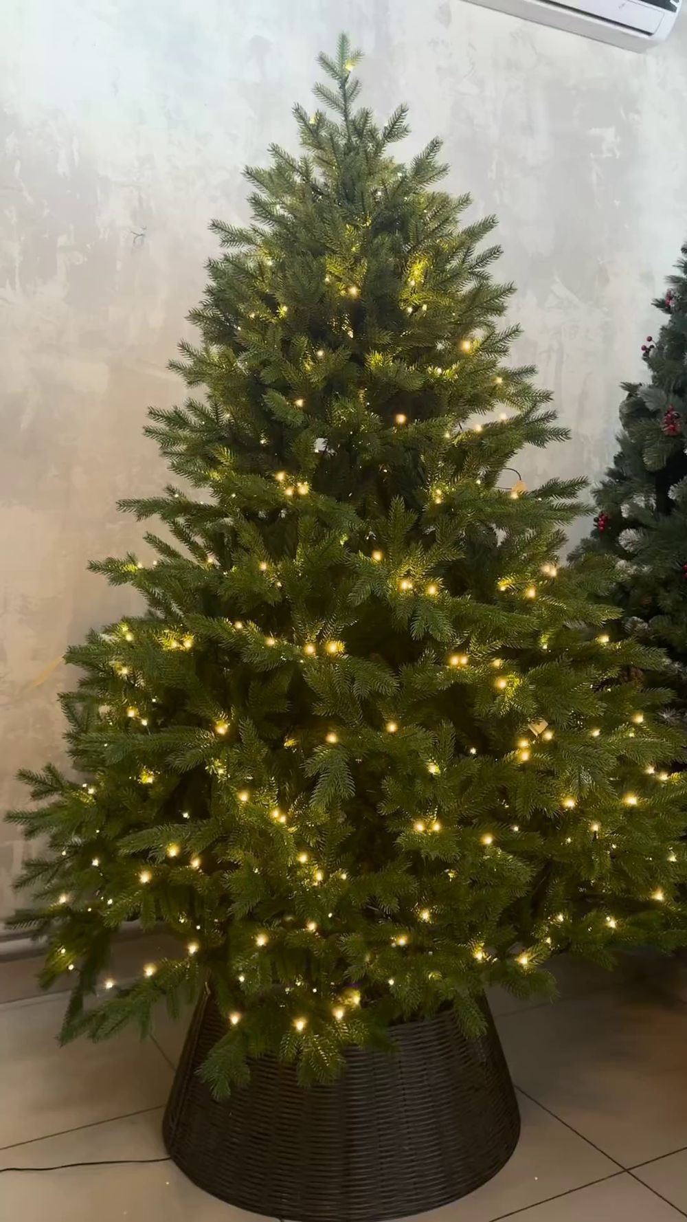 Елка с гирляндой «Графская» (Литая+пвх) 150 см / 1.5 м