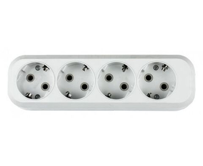 Колодка четырехместная с заземлением УЗ-4-GRAND 5140 IN HOME