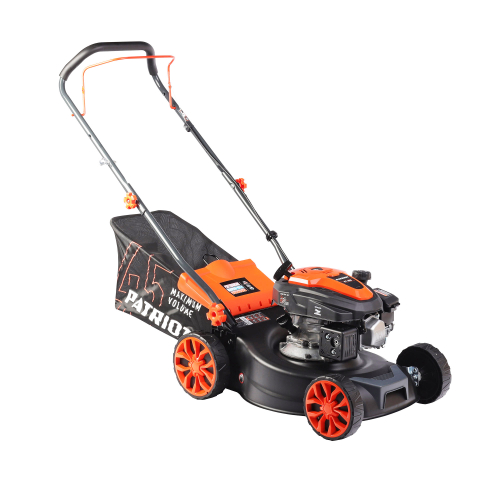 Газонокосилка бензиновая PATRIOT PT 400, 41см, 3,5л.с, 130сс, трав. 45л ткань, 3 уровня(25-65), метал. дека