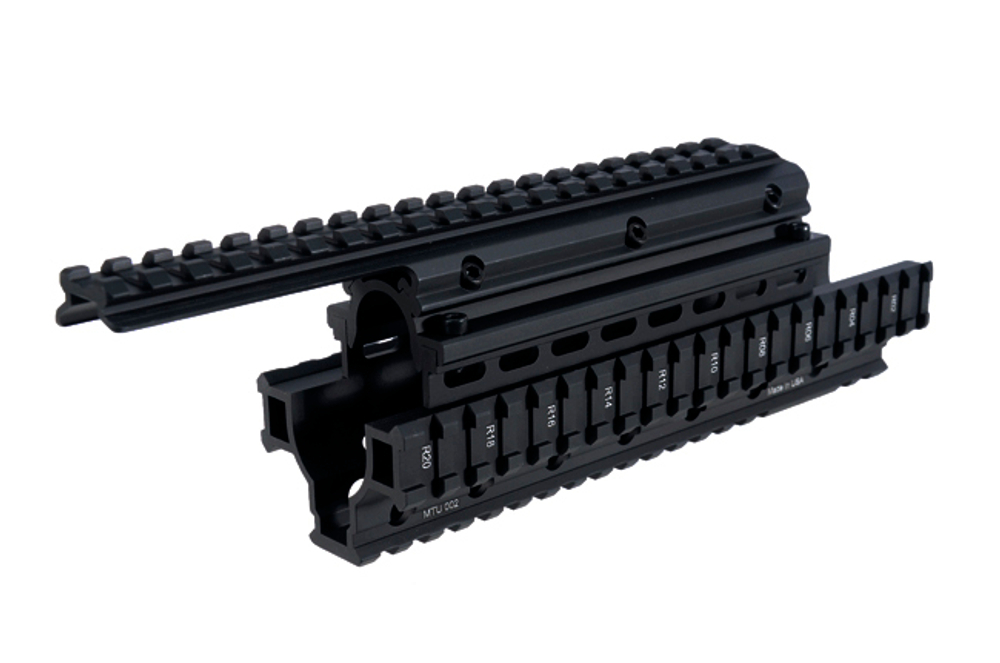 Обвес планка и цевье на Сайга-12 Leapers UTG PRO Saiga 12 Ga Quad Rail System MTU002