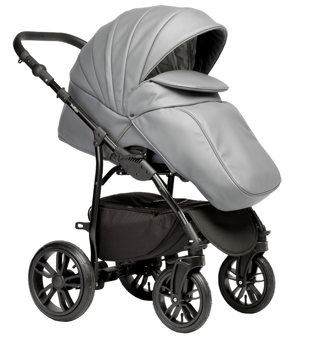Детская коляска Indigo Indigo Special New 2 в 1 Is09 т.серая кожа