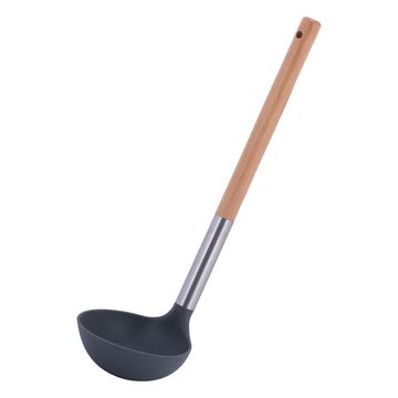 Половник нейлоновый 31 см. Kamille KM-8852 с деревянной ручкой.