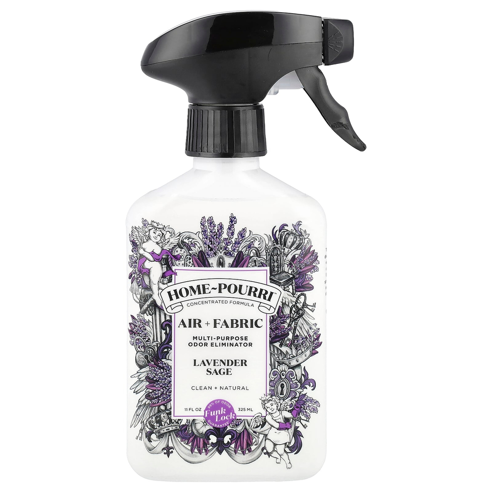 Poo-Pourri, Home-Pourri, Air + Fabric, универсальное средство для устранения запаха, лаванда и шалфей, 325 мл (11 жидк. унц.)
