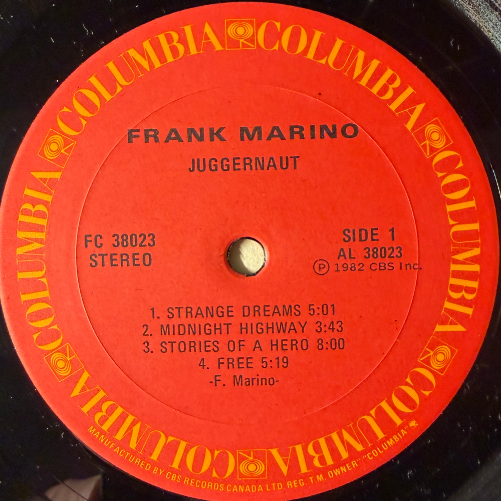Frank Marino – Juggernaut (Канада 1982г.)Т