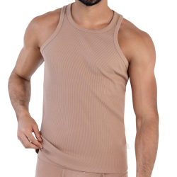 Мужская майка коричневая Clever Moda SPIRIT TANK TOP 160615