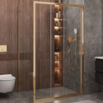 Душевой уголок Cezares Molveno 90x120 AHF-31-120/90-C-BORO-IV стекло прозрачное/профиль золото брашированное