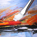 Набор кистей DELI "Finenolo", №6, плоская, березовая ручка 32 см, 6 штуки в уп., синтетика