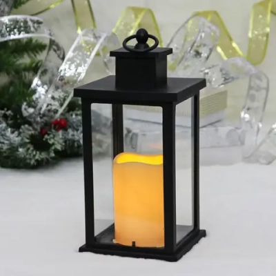 Сувенир с подсветкой «Волшебная свеча» 13*13*29 см (работает от 3*ААА), Черный