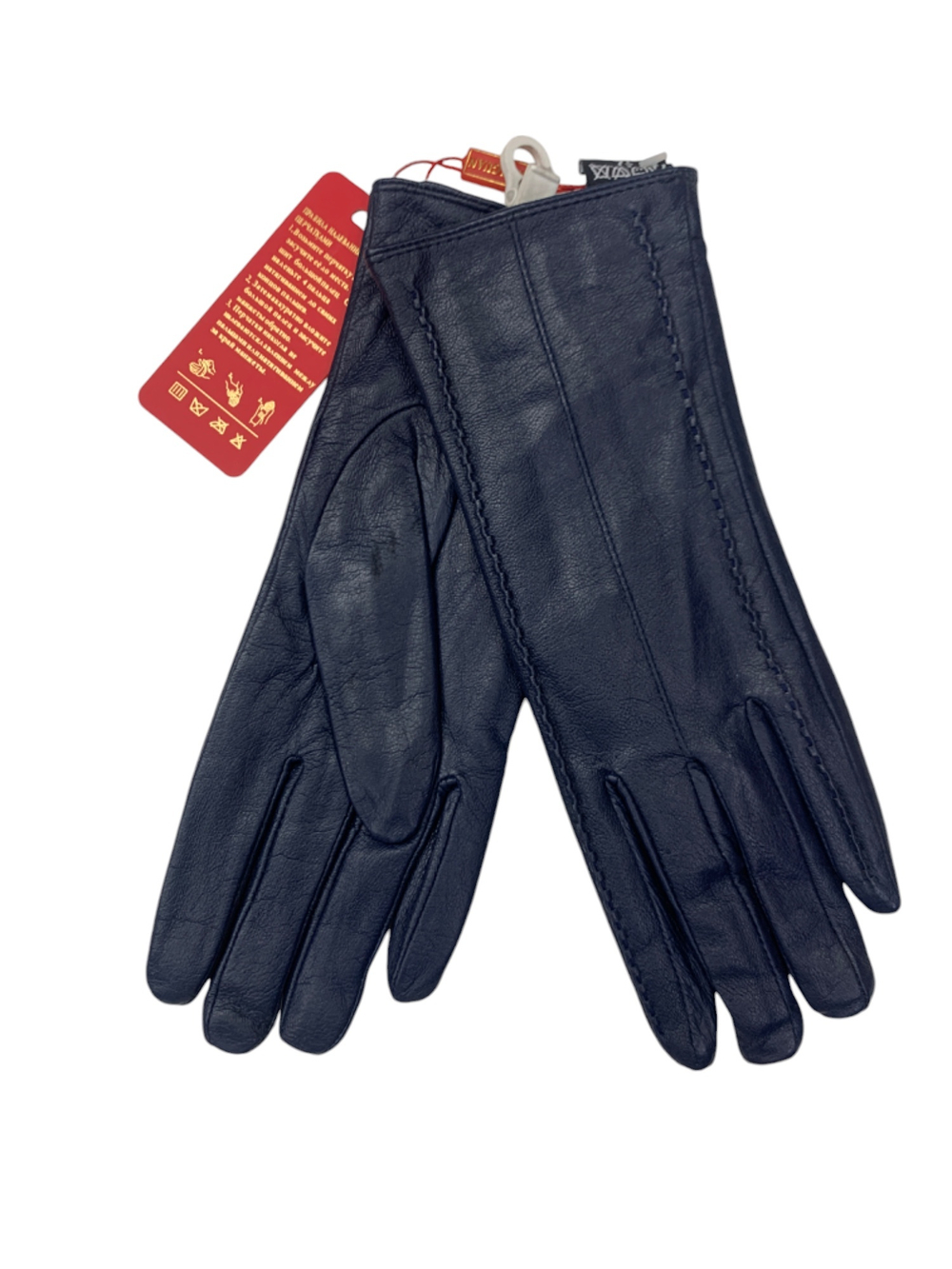 Перчатки. Женские. Материал верха: Кожаные. Подклад: плюш-флис.В упаковке 5 шт.