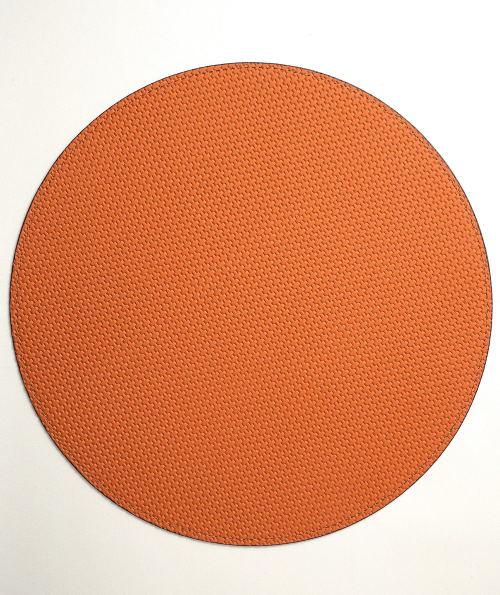Салфетка для сервировки круглая Оранжевый/Коричневый