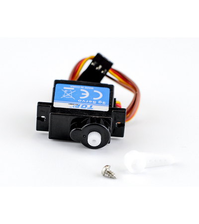 Сервомашинка 9g для самолета Top RC 400 Class Cessna 182 (руль, руль высоты), провод 200мм