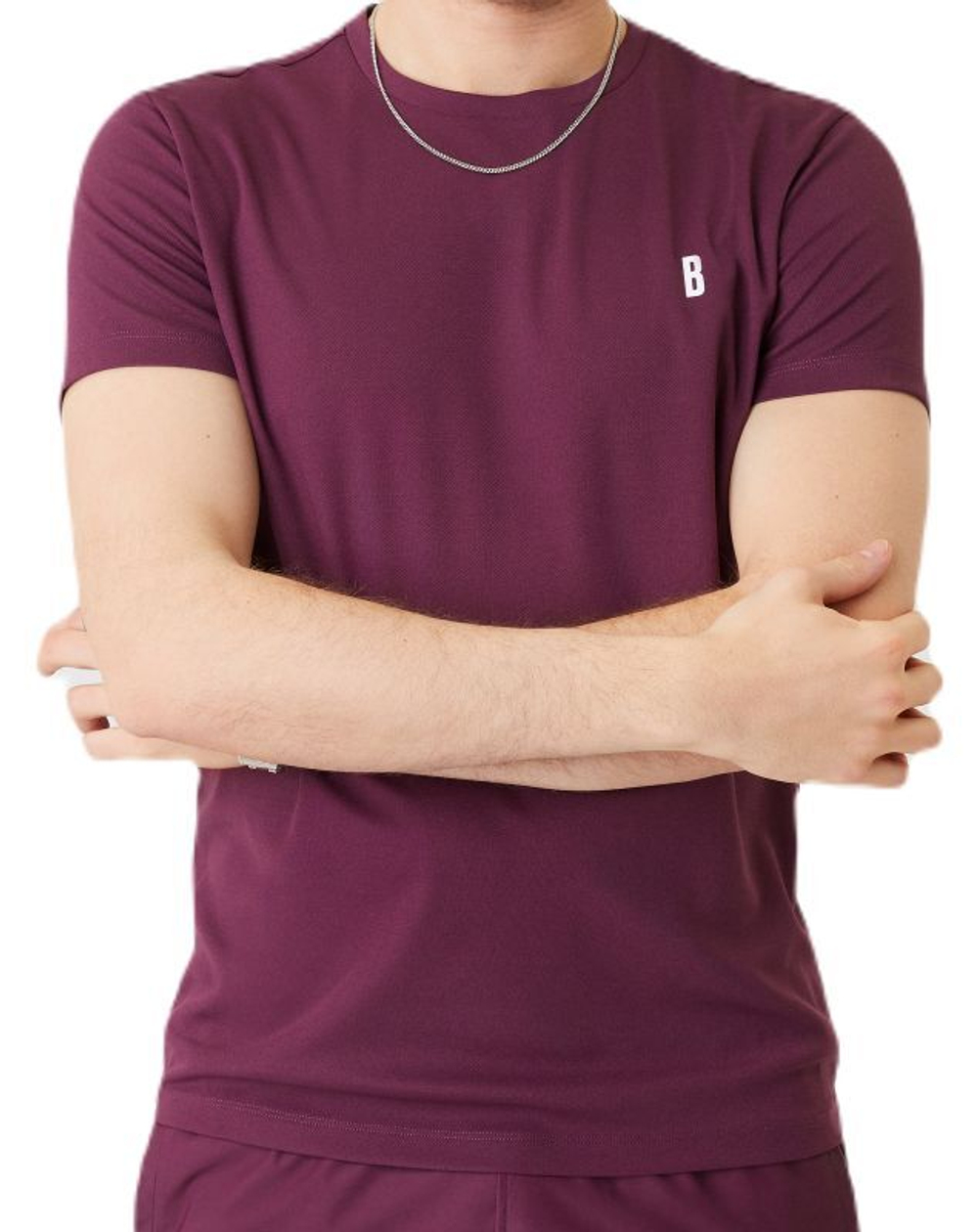 Мужская теннисная футболка Björn Borg Ace T-shirt Stripe - grape wine