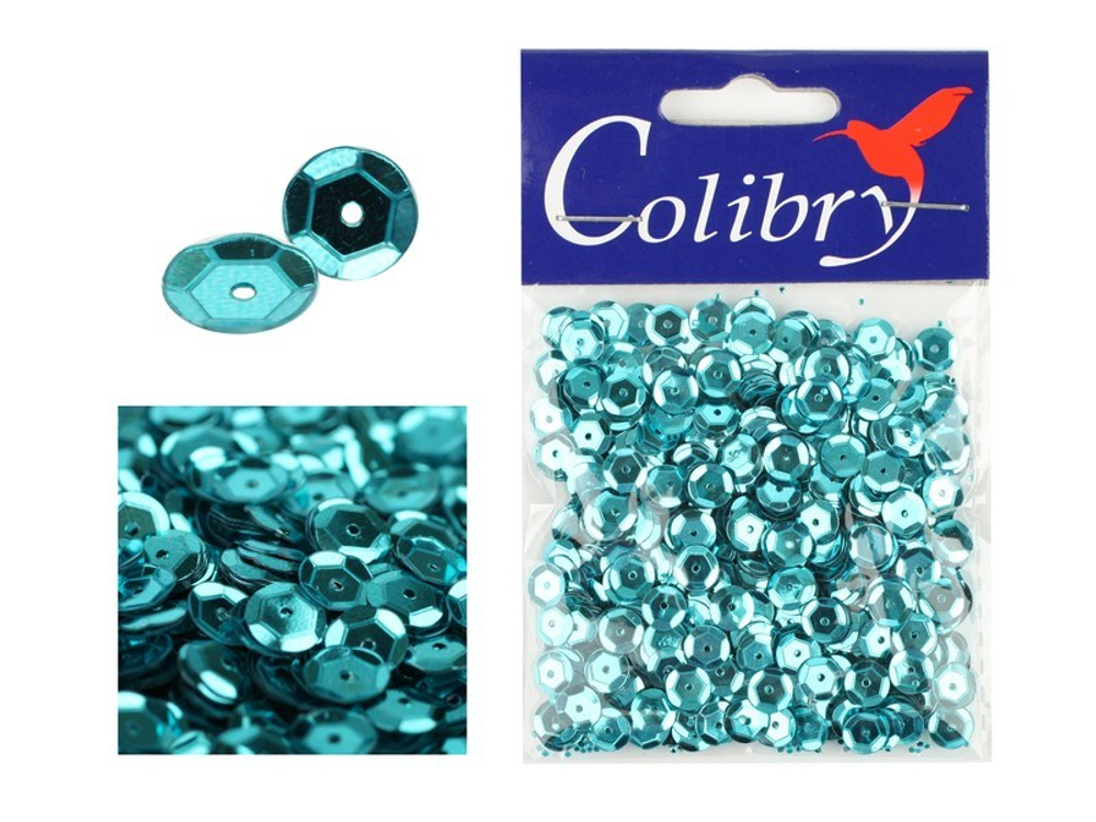 Пайетки граненые голографические-10гр-6мм-Colibry