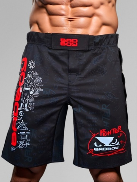 Шорты для MMA Bad Boy Fighter Pattern черный/красный