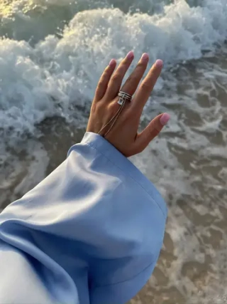 Кольцо тройное Лед с гранью