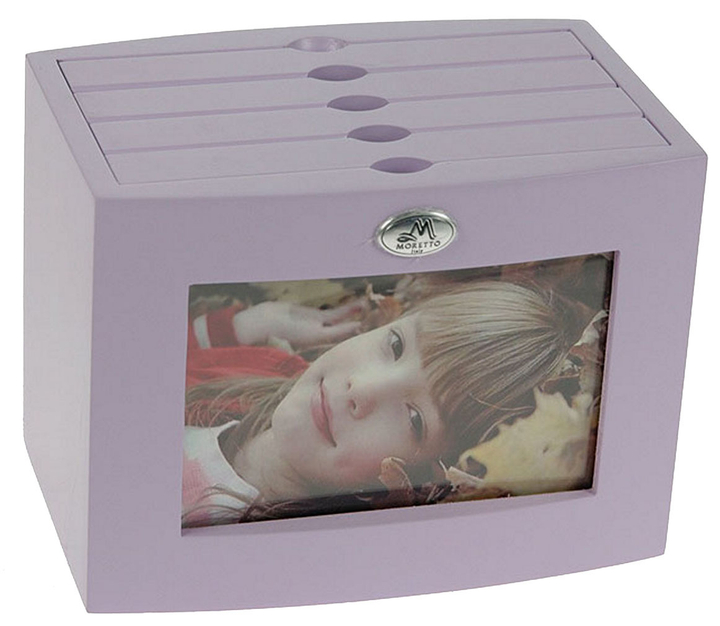 Архивный фотоальбом "Moretto" на 96 фото,1 рамка, дерево, цвет матовый сиреневый