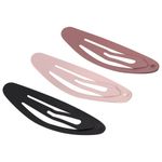 Заколки для волос НАБОР 5 шт., 5 см, клик-клак, матовые, ассорти, MONTE VITA, 457078