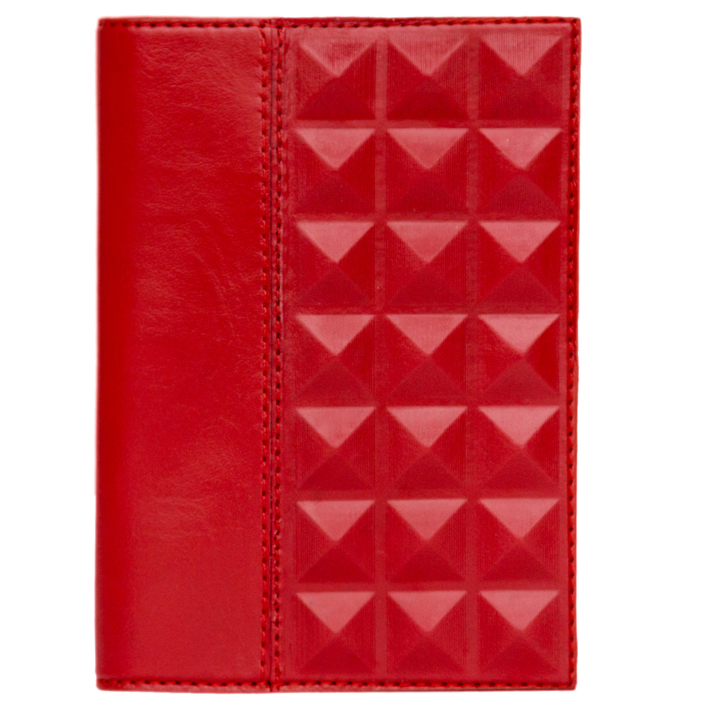 Обложка для автодокументов «Геометрия». Цвет красный