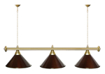 Лампа STARTBILLIARDS 3 пл. (плафоны золотые,штанга золотая,фурнитура золото)