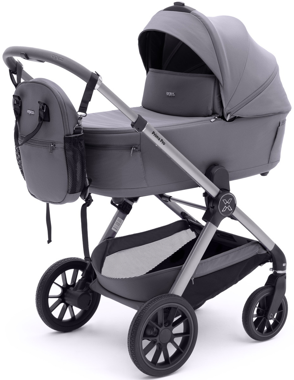 Коляска Agex Prima Pro 3 в 1 с автокреслом i-Safe S Grey APS214 Sora серый