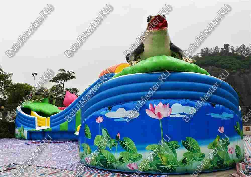 Надувной наземный аквапарк «Пруд с лотосами», 25*25*5 м