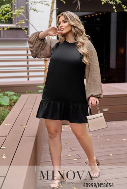Платье 8654-мокко Minova Фото 2