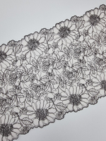 Вышивка на сетке телесный/коричневый К780