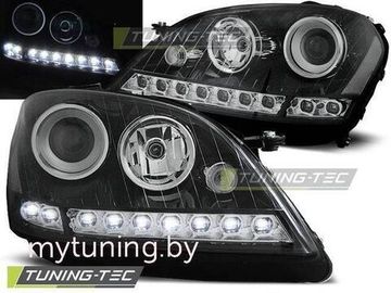 Передние фары daylight black для Mercedes ML W164