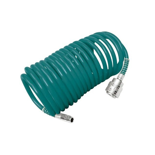 (TOTAL) Шланг витой полиэтиленовый 5мм х 8мм х 10 м с быстроразъемами