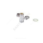 Кран шаровой латунь сливной R65D хром Ду 8 Ру42 НР/штуц 1/4" под ключ Giacomini R65DX011