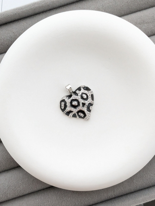 Подвеска сердце леопард 20*18мм