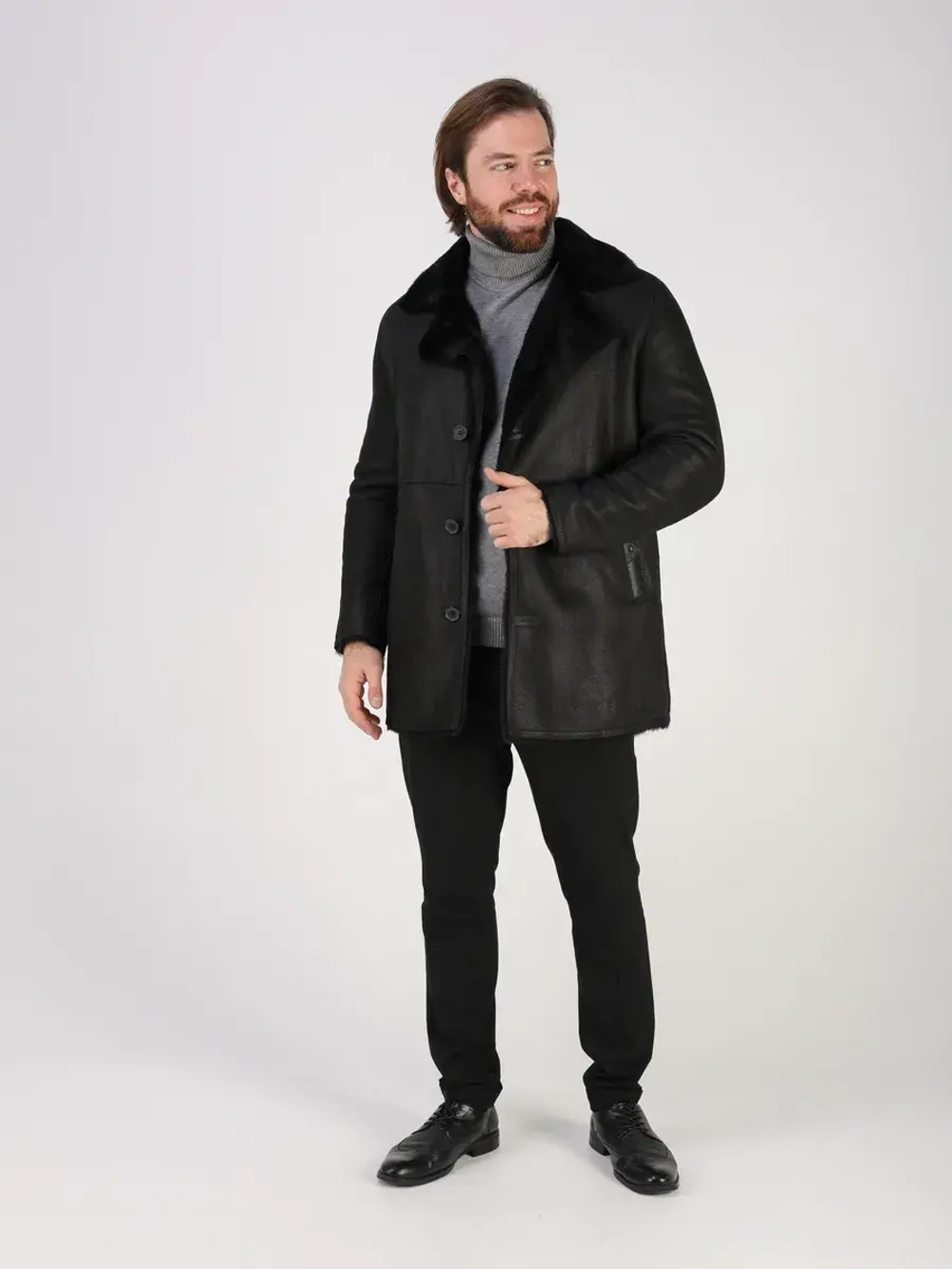 Дубленка зимняя натуральная куртка - пальто