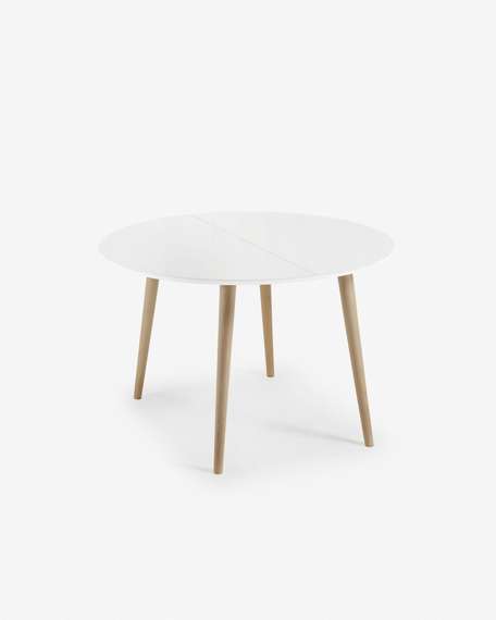 Стол Oakland раздвижной, Ø120-200х120 см, белый