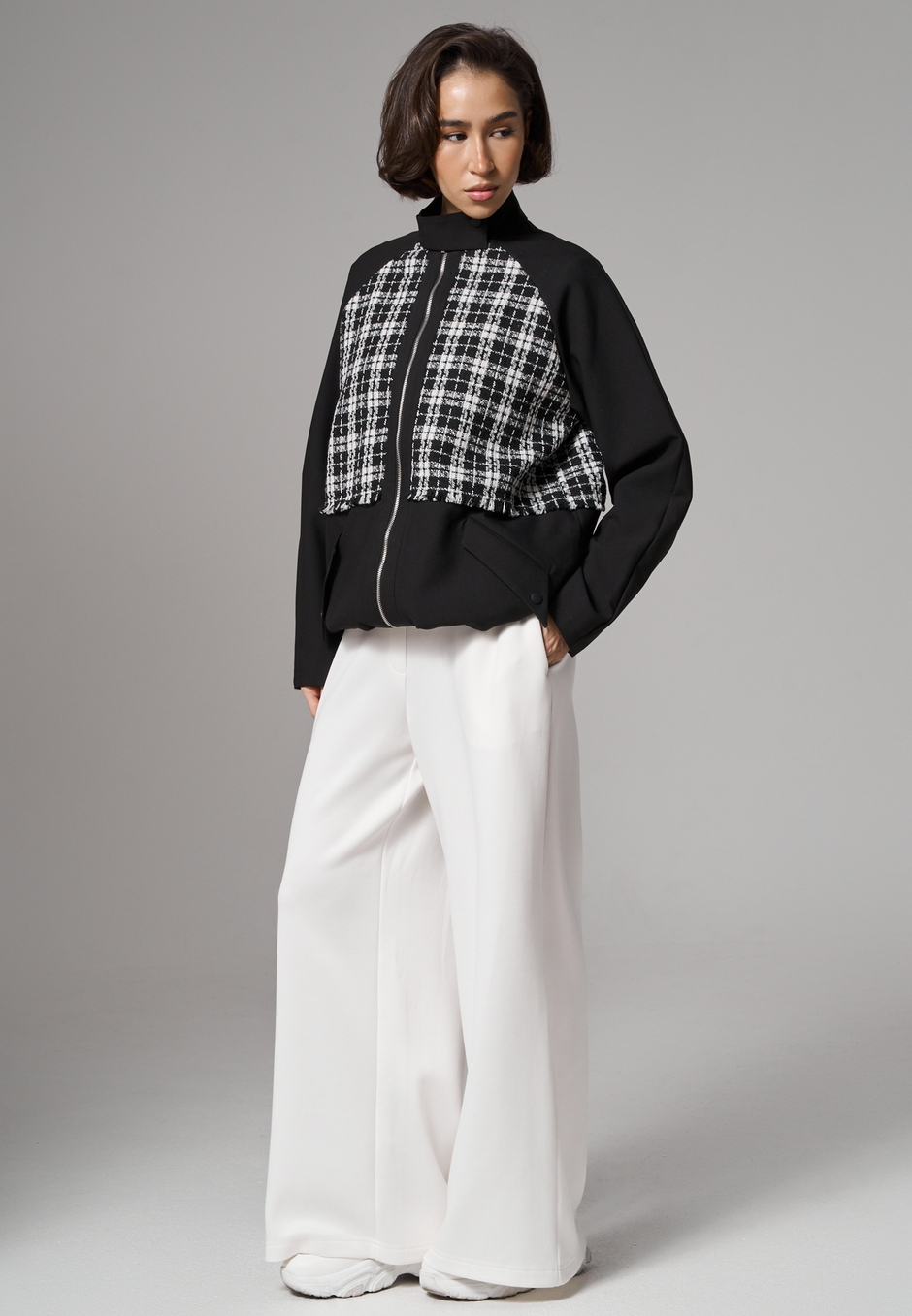 Бомбер удлиненный