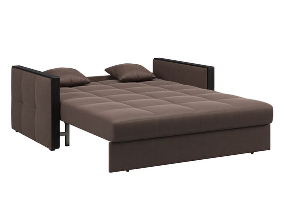 Диван Лион 1,2 - Велютто/Velutto 23 шоколад/накладка венге