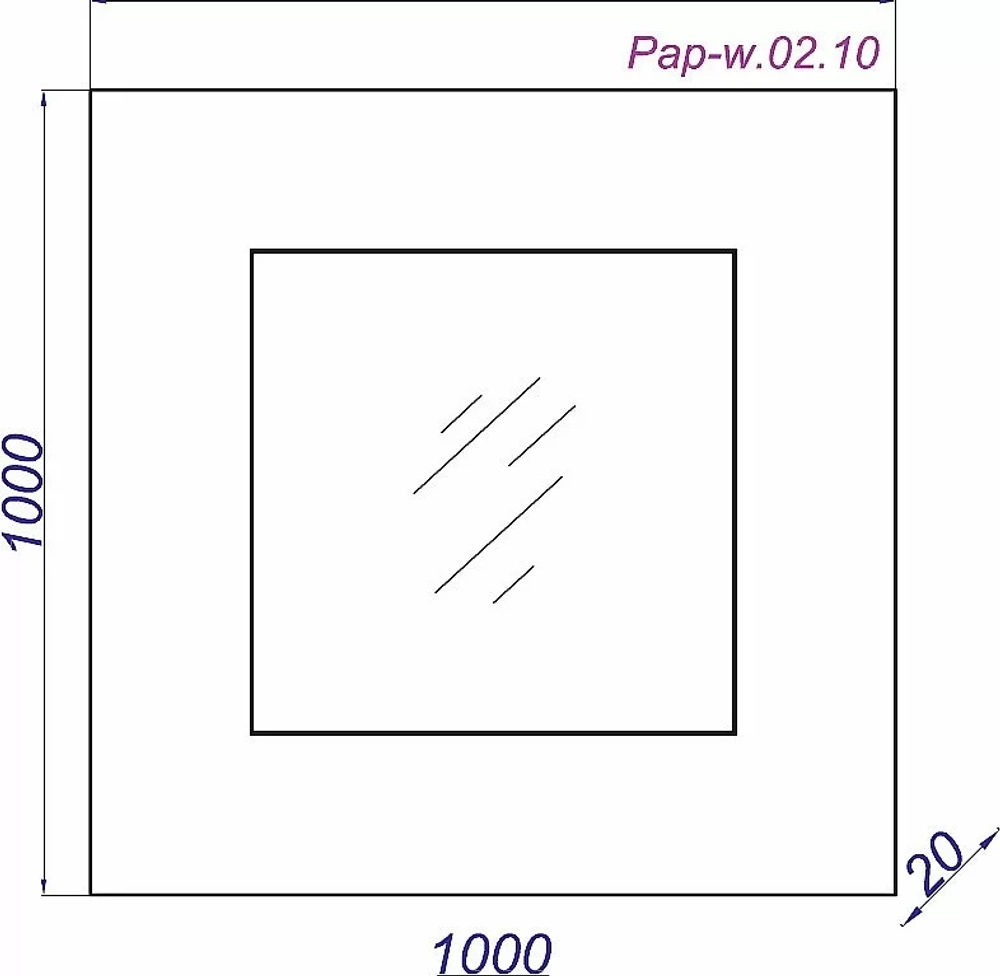 Зеркало Aqwella Papyrus-wood 100 Pap-w.02.10/LIGHT светлое дерево