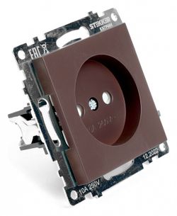 Розетка без заземления и со шторкой, без рамки Stekker Катрин 49025