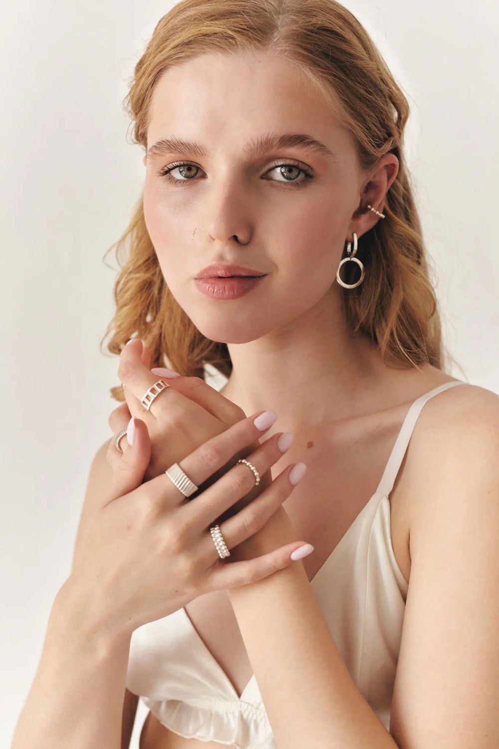 Серьги Круги подвижные