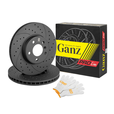 Диск тормозной передний перфорированный PRO-Line с покрытием (компл.2 шт) BMW X3(E83)/X(E53) GANZ GIJ10183S