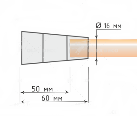 Наконечники "Валео" d16 мм, цвет хром матовый/хром