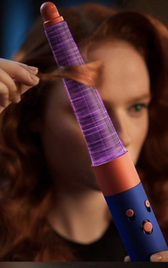 Стайлер Dyson Airwrap i.d. Long HS08 Straight+Wavy, синий/оранжевый (Vinca Blue/Topaz)