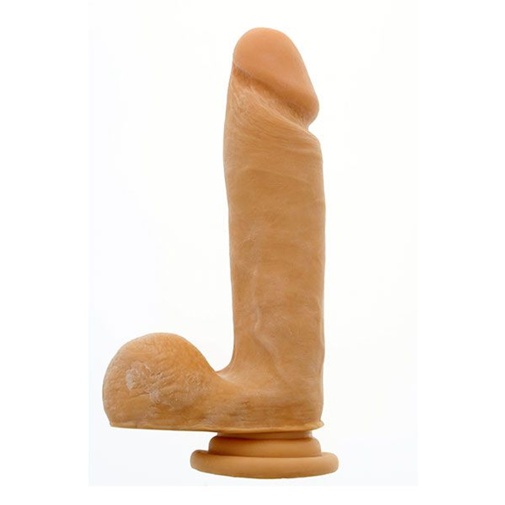 Крупный реалистичный фаллоимитатор REALSTUFF REAL FEELING DONG 9INCH - 22,8 см. (Цвет: телесный)