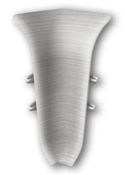 Угол внутренний для плинтуса 70мм "Идеал Классик", 186 Алюминий