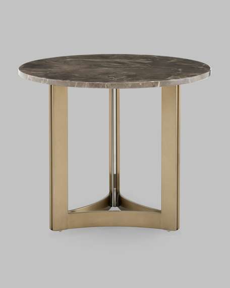 Журнальный столик Кассия 60*60 см темная керамика