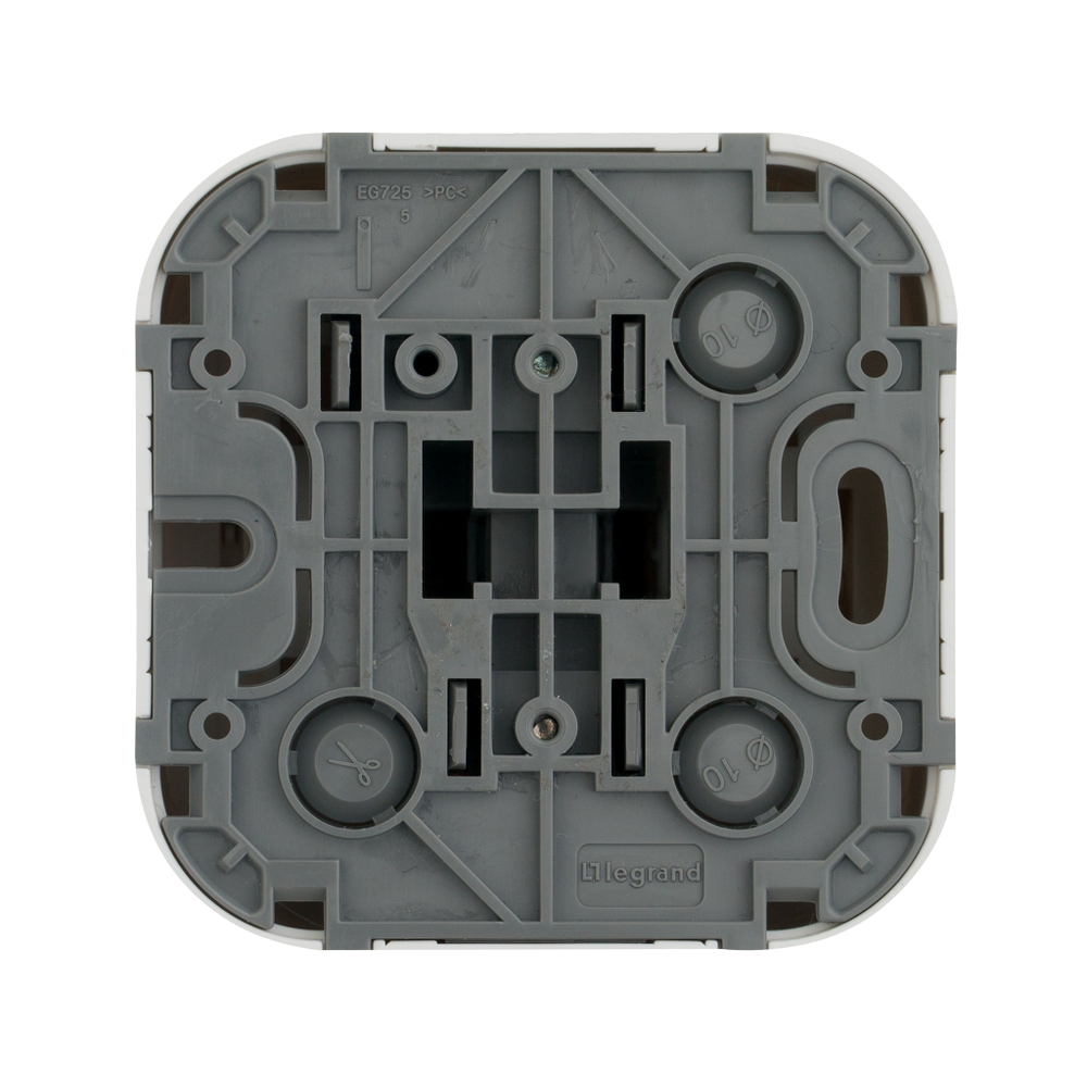 Переключатель 1-клавишный IP20 10А 250В белый Quteo Legrand